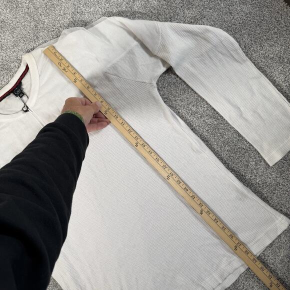 Cavi Waffle Knit Thermal Shirt 4XL Quarter Zip Streetwear Layering Hip Hop Urban - Picture 2 of 11